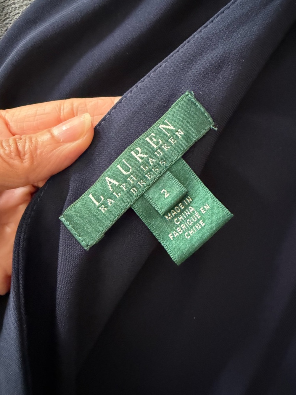 Lauren Ralph Lauren Navy Dress with Green Label
